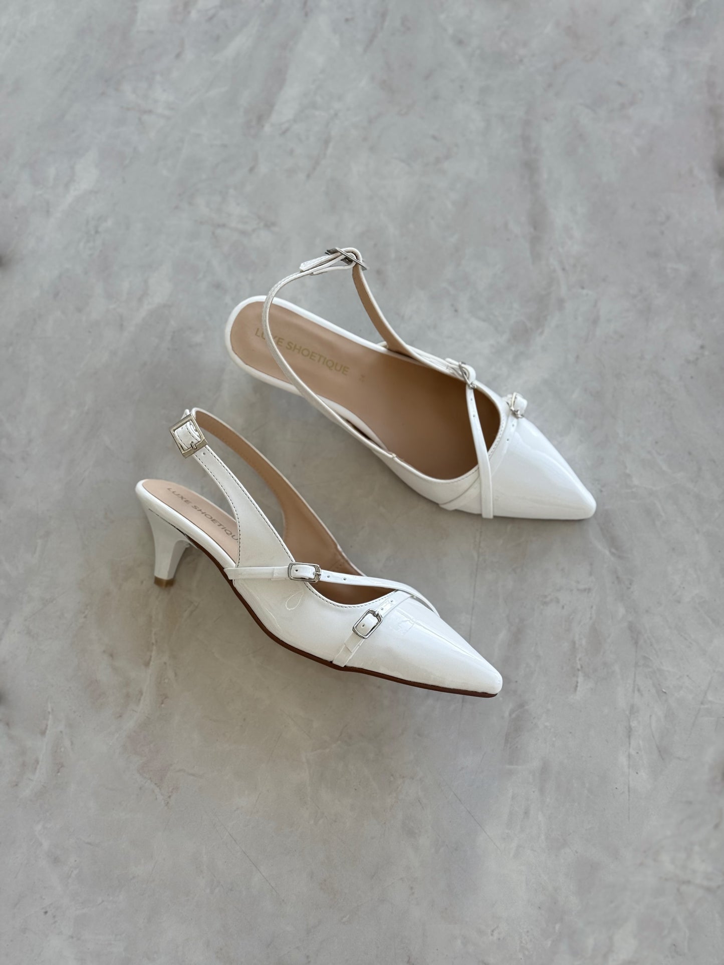 KELSY KITTEN HEELS BLANCO
