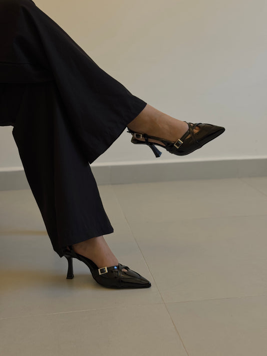 LILI KITTEN HEELS NEGRO