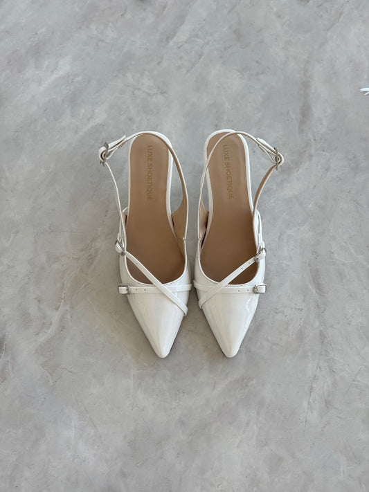KELSY KITTEN HEELS BLANCO