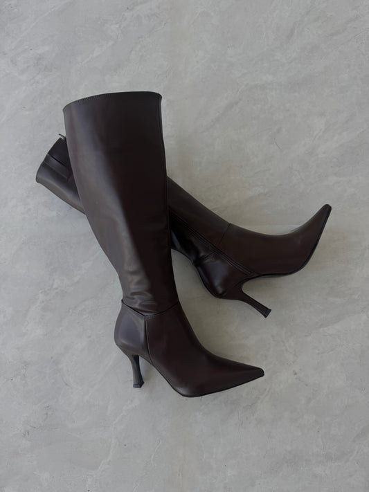 LEATHER BOOTS CHOCOLATE